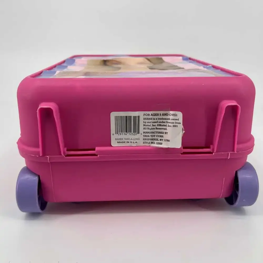 Vintage Mattel 2001 Pink/Purple Barbie Take a Long Doll Trunk